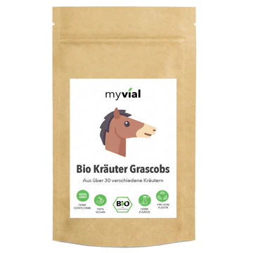 Bio Kräuter Grascobs Heucobs Leckerli für Pferde 6kg, Myvial