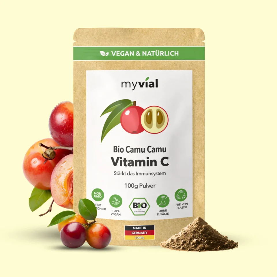 Bio Vitamin C Camu Camu Pulver, Myvial