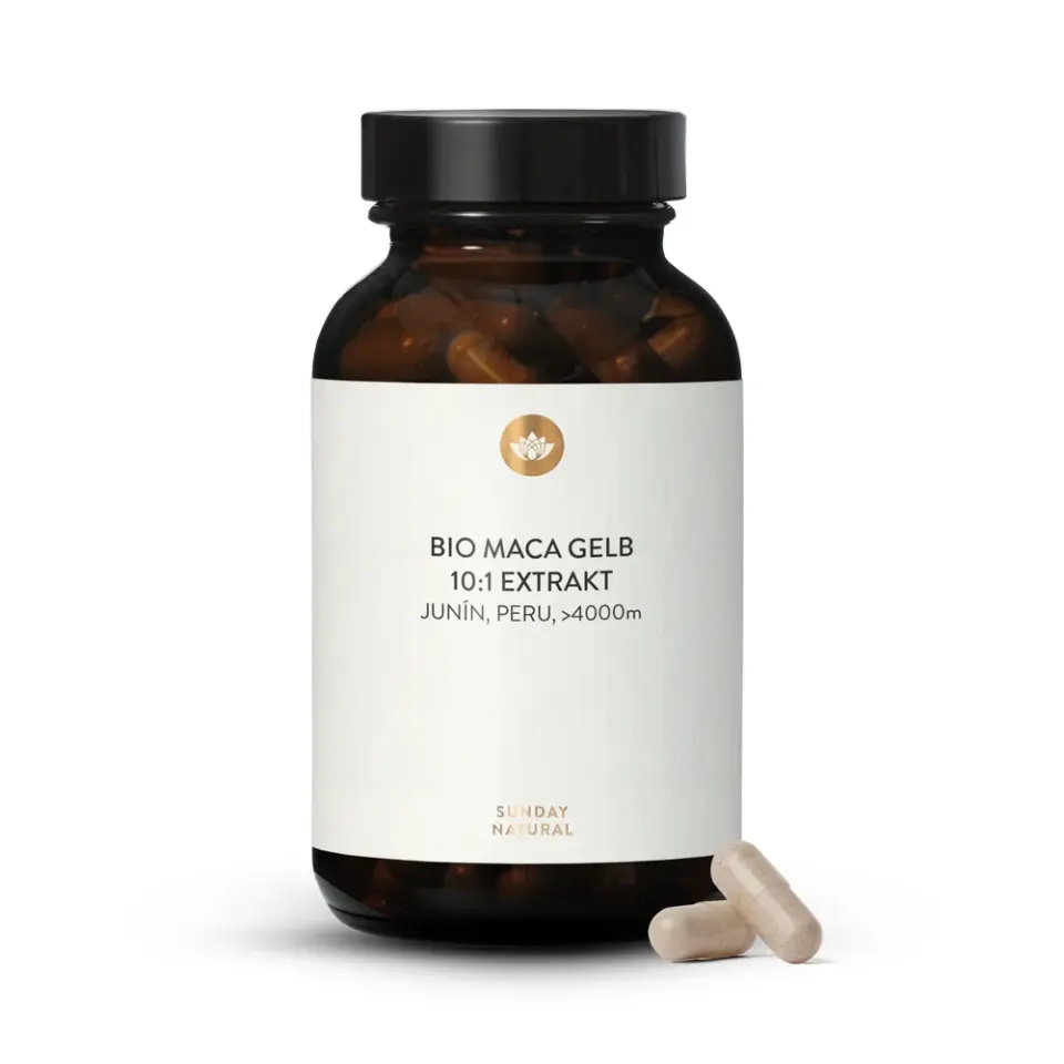 Bio Maca Gelb Extrakt Kapseln 10:1 Junin-Pasco, Peru