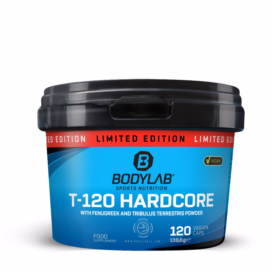 Testo-120 Hardcore – 120 vegane Kapseln zur natürlichen Unterstützung von Testosteron, Potenz und männlicher Leistungsfähigkeit.