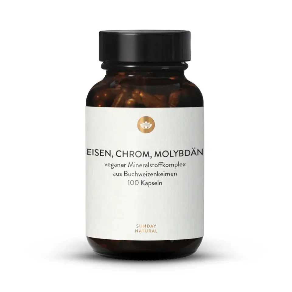 Eisen, Chrom, Molybdän Kapseln aus Buchweizenkeimen