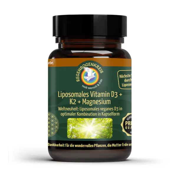 Premium Liposomales Vitamin D3 + K2 + Magnesium, 30 Kapseln (vegan)