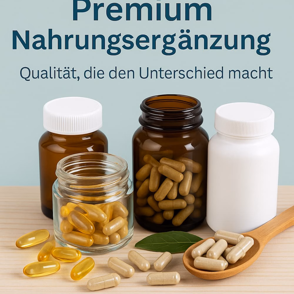 Premium Nahrungsergänzungsmittel mit hoher Bioverfügbarkeit und wissenschaftlich geprüften Inhaltsstoffen