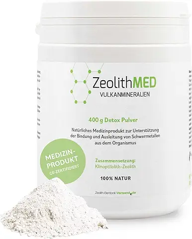 Zeolith med detox pulver 400g, medizinprodukt, apothekenqualität,